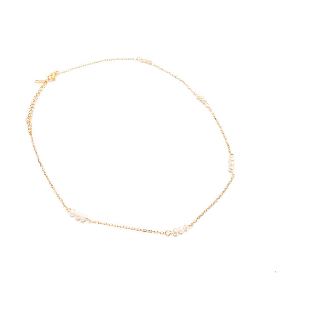 Precious Pearl Gold Beaded Necklace