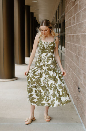 Leaf Print Dress