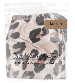 Microfiber Hair Towel, Leopard - The Red Thread Boutique
