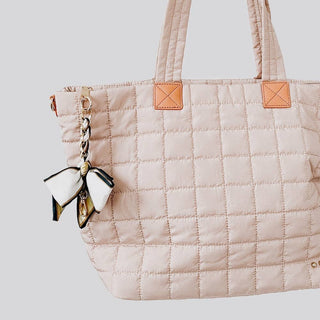 Charmed By Satin Bag Charms: Navy/Green/Yellow Painting