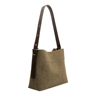Stormie Olive Recycled Vegan Suede Tote Bag