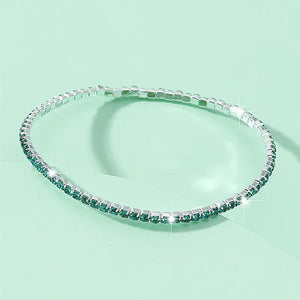 Rhinestone Bracelets: Emerald
