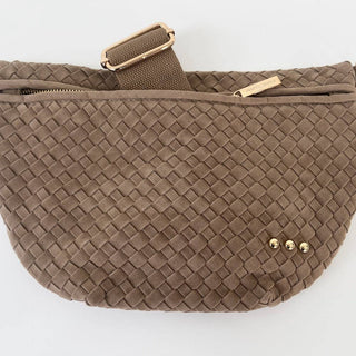 Suede Westlyn Woven Bum Bag, Suede Primrose