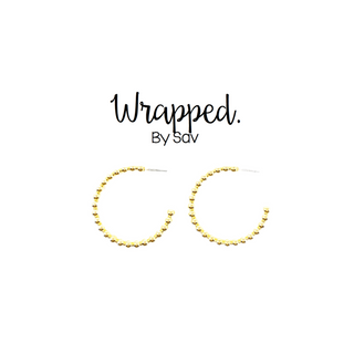 Gold Ball Hoops: Large