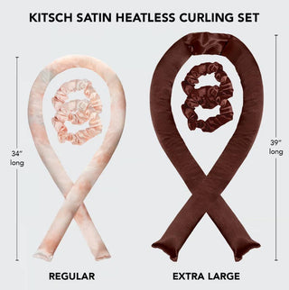 XL Satin Heatless Curling Set - Chocolate