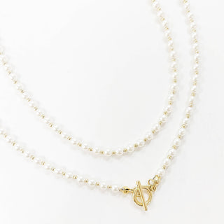 Golden Pearl Toggle Choker