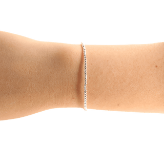 2MM Silver Beaded Bracelet: Standard 6.75 inch - The Red Thread Boutique