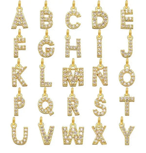 Diamond Letter Necklace: C