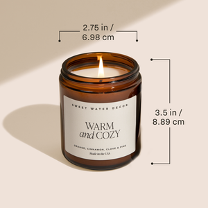 Warm and Cozy 9 oz Soy Candle