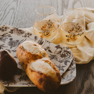 Brown Delft Stacking Melamine Tray - Set of 2 *final sale*