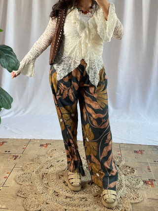 Lydia Tropical Printed Pants - The Red Thread Boutique