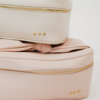 Madelyn Bow Makeup Bag, Blush