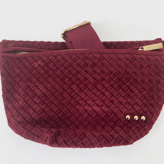 Suede Westlyn Woven Bum Bag, Suede Primrose