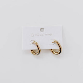 Oval Hoop Earrings Nontarnish