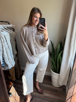 Winslow Lightweight Cardigan, Lt Mocha