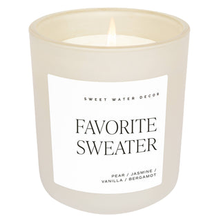 Favorite Sweater 15 oz Soy Candle, Matte Jar