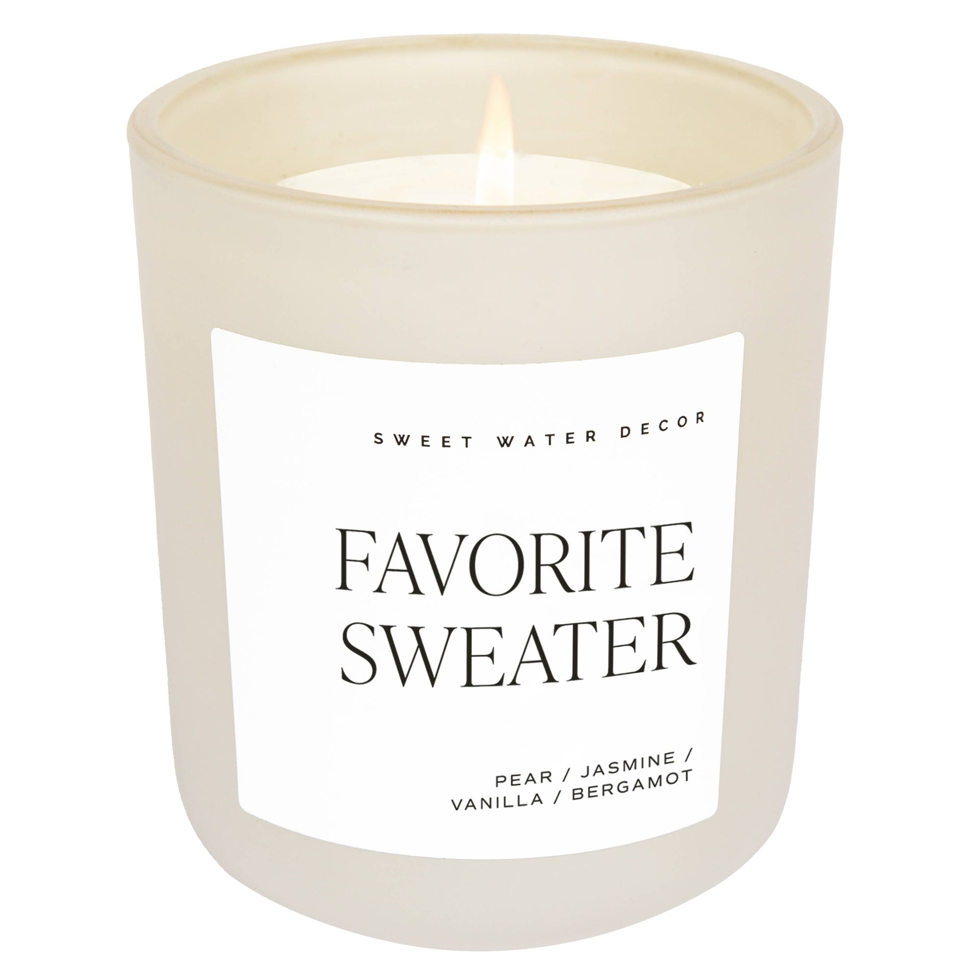 Favorite Sweater 15 oz Soy Candle, Matte Jar