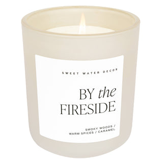 By The Fireside 15 oz Soy Candle, Matte Jar - Decor