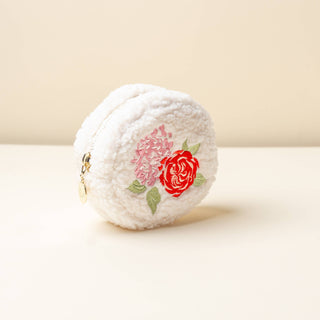 Teddy Pouch-Circle Roses