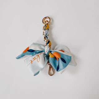 Charmed By Satin Bag Charms: Navy/Green/Yellow Painting