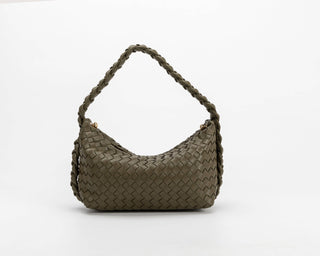 Alma Olive Recycled Vegan Handle Bag *final sale