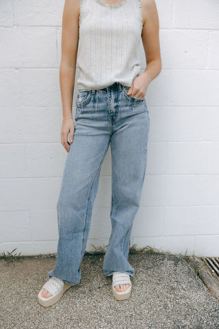 90's Super High Rise Wide Jeans - The Red Thread Boutique