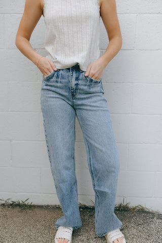 90's Super High Rise Wide Jeans - The Red Thread Boutique