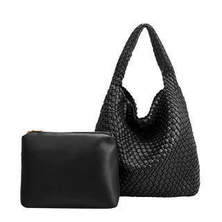 Johanna Black Recycled Vegan Shoulder Bag *final sale