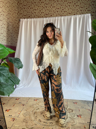 Lacey Bell Top, Cream