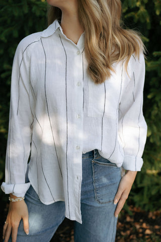 The Perfect Line Top, White by Z Supply *final sale