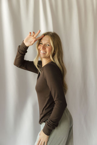 Stacy Top, Coffee Bean
