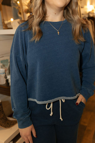 Circuit Knit Denim Sweatshirt, Indigo by Z Supply