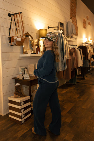 Hunter Knit Denim Pants, Indigo by Z Supply - The Red Thread Boutique