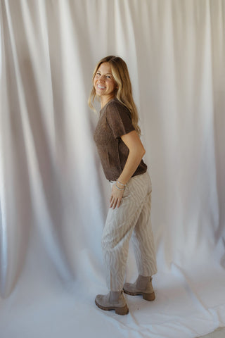 Z Supply The Off Duty Bowed Ankle, Zebra Soapstone - The Red Thread Boutique