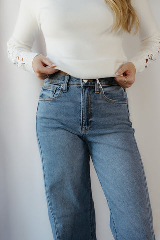 Twisted Barrel, Medium Wash - The Red Thread Boutique