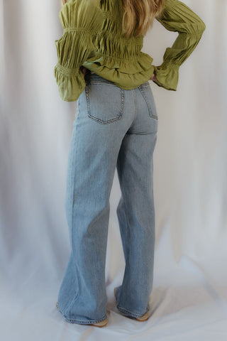 Z Supply The Stunner Mid Rise Wide Leg, Downtown - The Red Thread Boutique