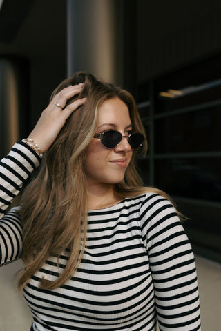 Pristine Striped Tee, Black by Z Supply