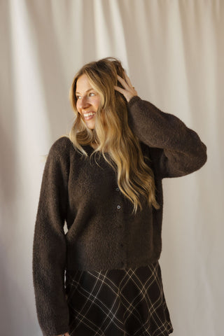 Z Supply Winterglow Fluffy Cardigan, Cocoa Bean - The Red Thread Boutique