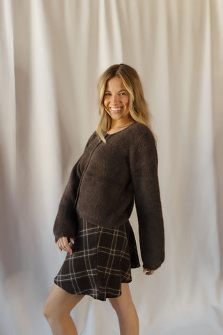 Z Supply Winterglow Fluffy Cardigan, Cocoa Bean - The Red Thread Boutique