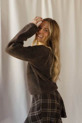 Z Supply Winterglow Fluffy Cardigan, Cocoa Bean - The Red Thread Boutique