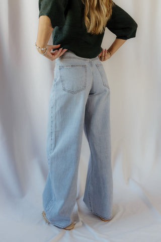 Z Supply The Show Off High Rise Bowed, Indigo Bloom