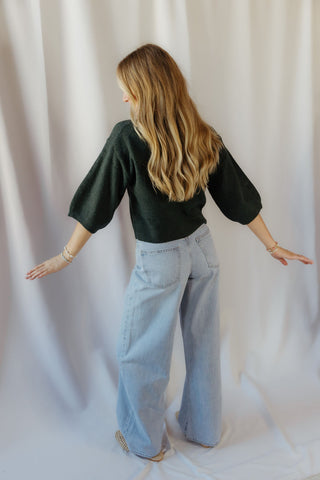 Z Supply The Show Off High Rise Bowed, Indigo Bloom