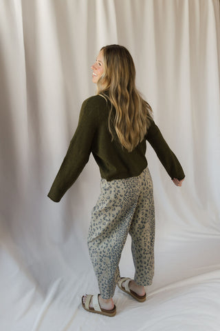 Lightweight Button Down Knit Cardigan, Olive