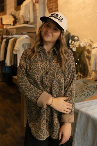 All Day Knit Jacket, Leopard by Z Supply