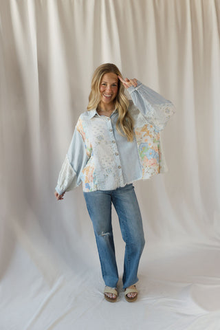 Gina Patchwork Denim Jacket - The Red Thread Boutique