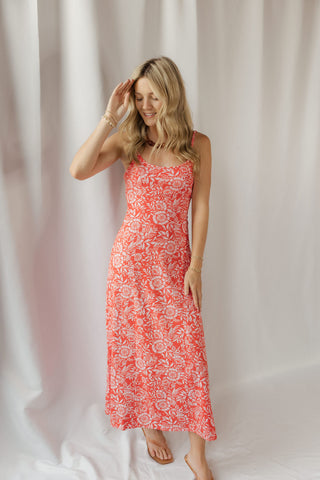 Charisma Ona Floral Midi Dress - The Red Thread Boutique