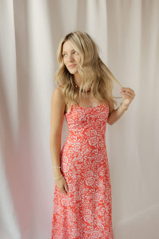 Charisma Ona Floral Midi Dress - The Red Thread Boutique