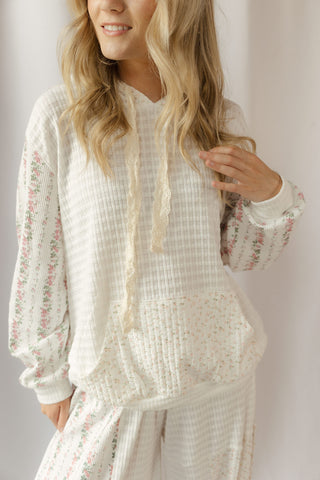 Floral Patchwork Top, White