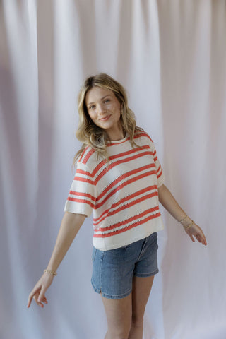 Z Supply Prado Stripe Sweater Tee, Gelato