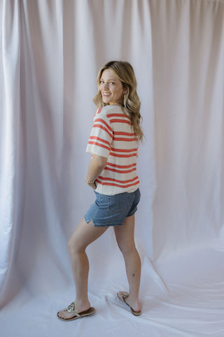 Z Supply Prado Stripe Sweater Tee, Gelato